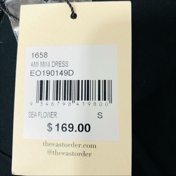 Revolve The East Order Ami Floral Mini Dress Sea Flower S - Picture 11 of 11